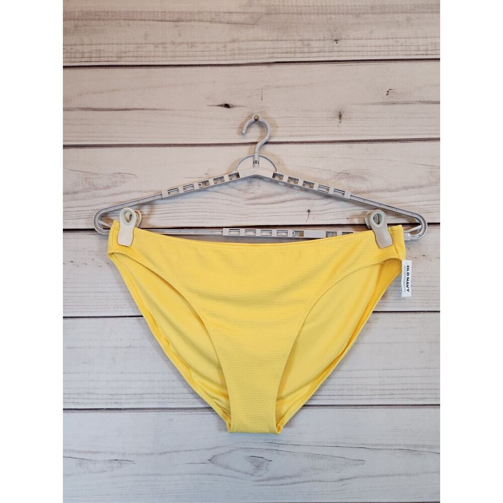 NWT Old Navy Women's‎ Yellow Stretchy Ribbed Pull-On Bikini Bottoms Size 3X